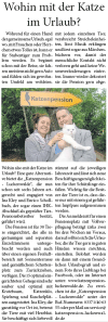 Artikel Blickpunkt 06 2015- Katzenhotel Potsdam – Tierhotel Potsdam –  Katzenpension Potsdam